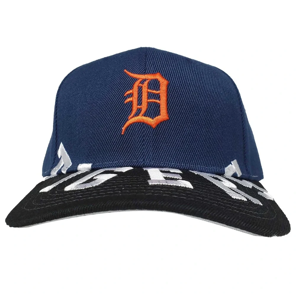 Detroit Tigers Mitchell & Ness MLB Pro Fit Snapback Cap Hat 3D Logo Navy NWT